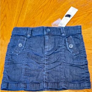 Miley Cyrus Blue Jean Mini denim Mini skirt with elastic waistband and pockets